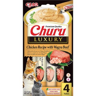 Churu Cat Luxury Chicken Recipe with Wagyu Beef 4x14g AKCE