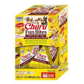 Churu Dog BOX Fun Bites Chicken wraps Chick&Chees 8x12g AKCE