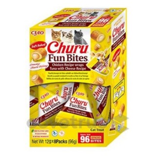 Churu Cat BOX Fun Bites Chicken wraps Tuna&Cheese8x12g AKCE