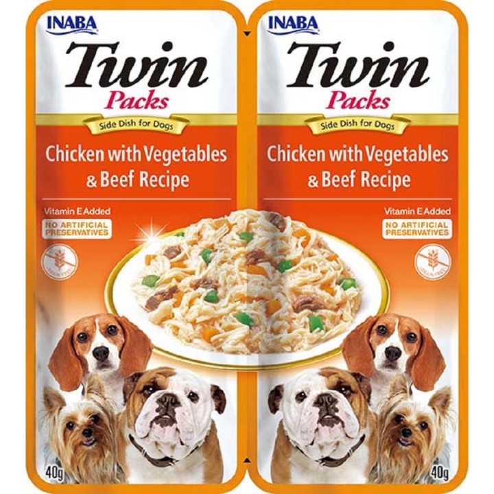 Churu Dog Twin Packs Chick&Veg.&Beef in Broth 2x40g AKCE