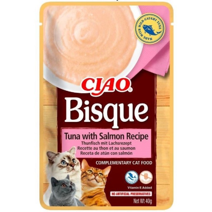 Churu Cat Bisque Tuna with salmon Recipe 40g AKCE
