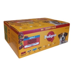 Pedigree 100gx80ks kapsička adult - krabice v želé dog