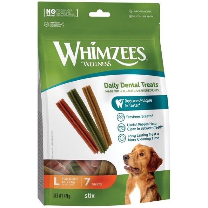 Whimzees Dental Treats Stix tyč L 420g dog