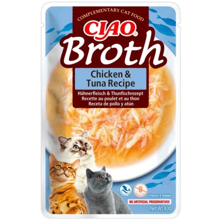 Churu Cat CIAO Broth Chicken&Tuna Recipe 40g AKCE