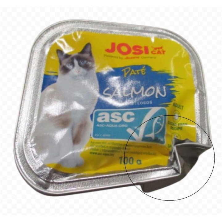 Poškozená Josicat  Paté with Salmon (ASC label) 100g