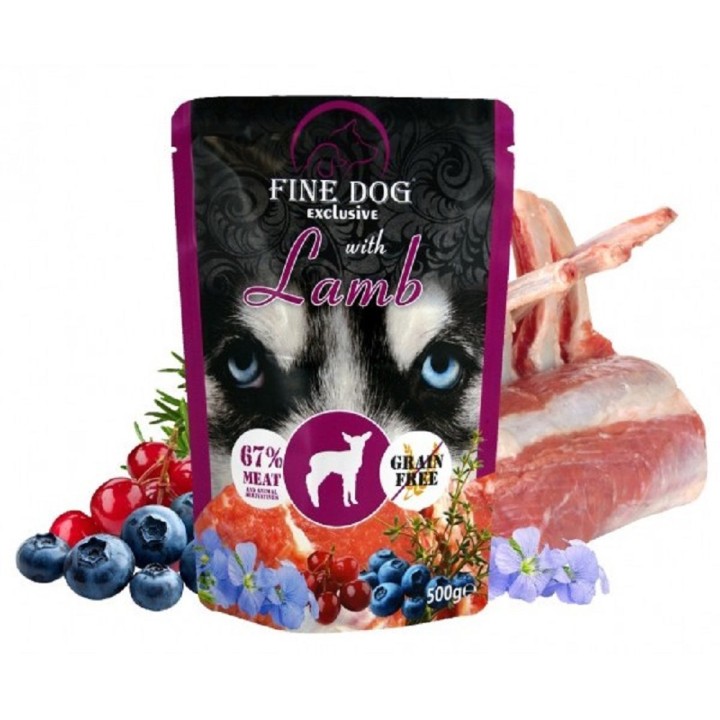 Fine dog XXL kapsa jehněčí 500g