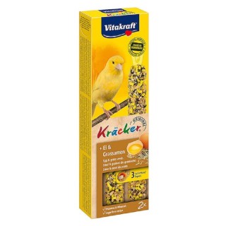 Vitakraft Kräcker tyč kanár vejce+trávové semínko 2ks AKCE