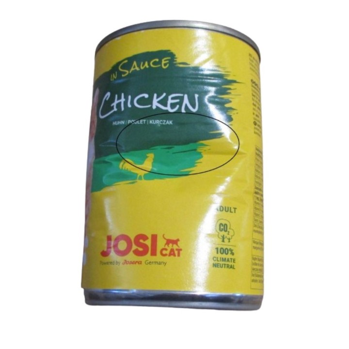 Poškozená JosiCat 415g Chicken in sauce/1ks