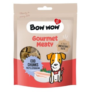 Bow Wow Gourmet Meaty  Cod Chunks Kelp § Spirulina  60g dog