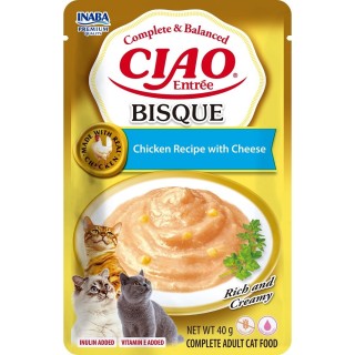 Churu Cat Entrée Bisque Chicken Recipe with Cheese 40g AKCE