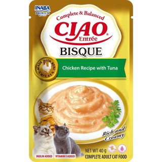 Churu Cat Entrée Bisque Chicken Recipe with Tuna 40g AKCE