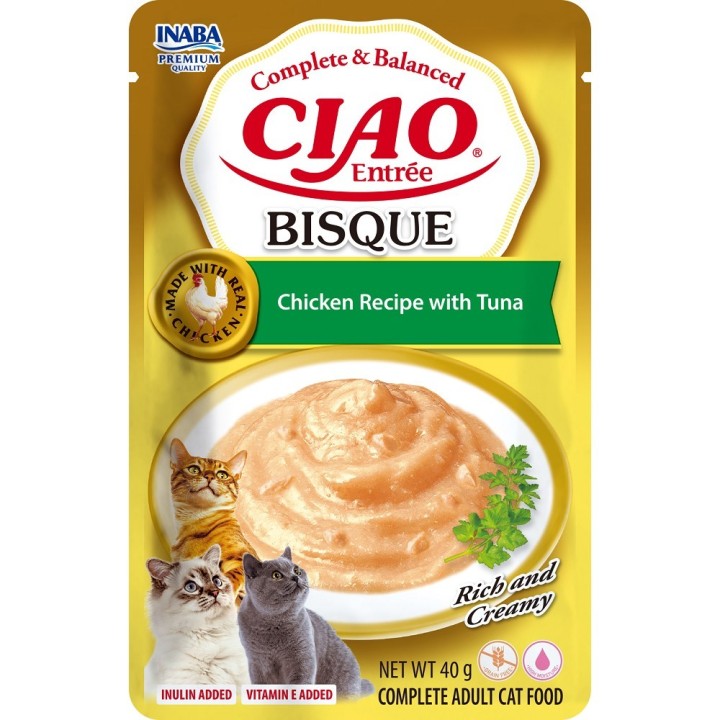 Churu Cat Entrée Bisque Chicken Recipe with Tuna 40g AKCE