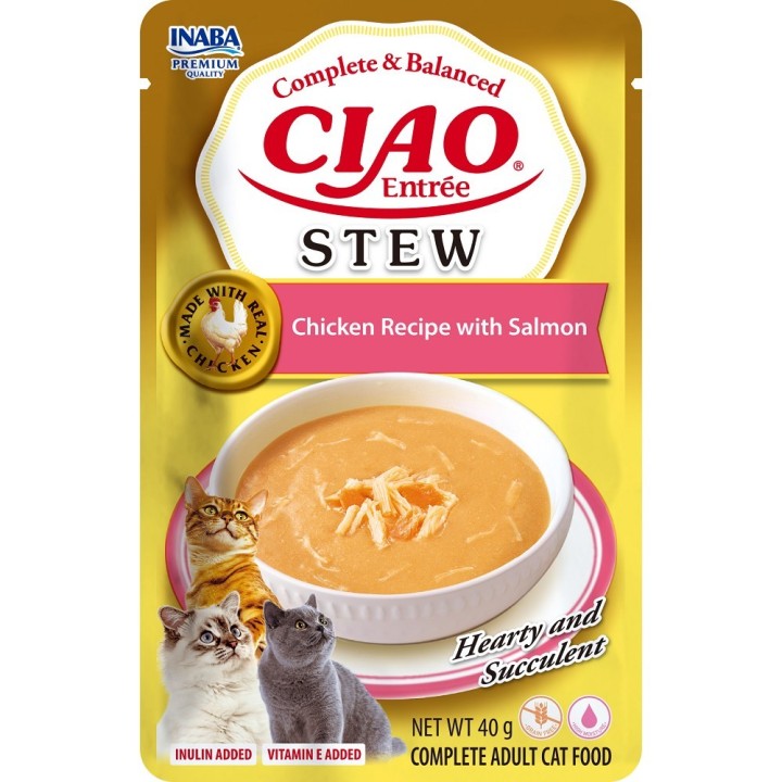 Churu Cat Entrée Stew Chicken Recipe with Salmon 40g