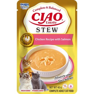 Churu Cat Entrée Stew Chicken Recipe with Salmon 40g AKCE