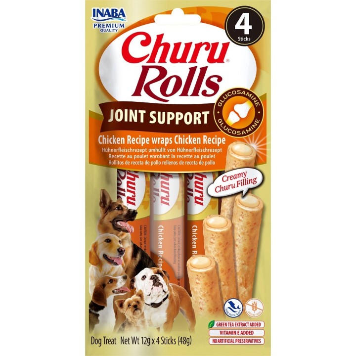 Churu Dog Rolls Joint Support Chicken wraps Chicken 4x12g