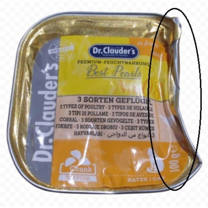 Poškozená Dr.Clauder´s 3 Sorten Geflügel (mix 3 druhů mas) 100g cat