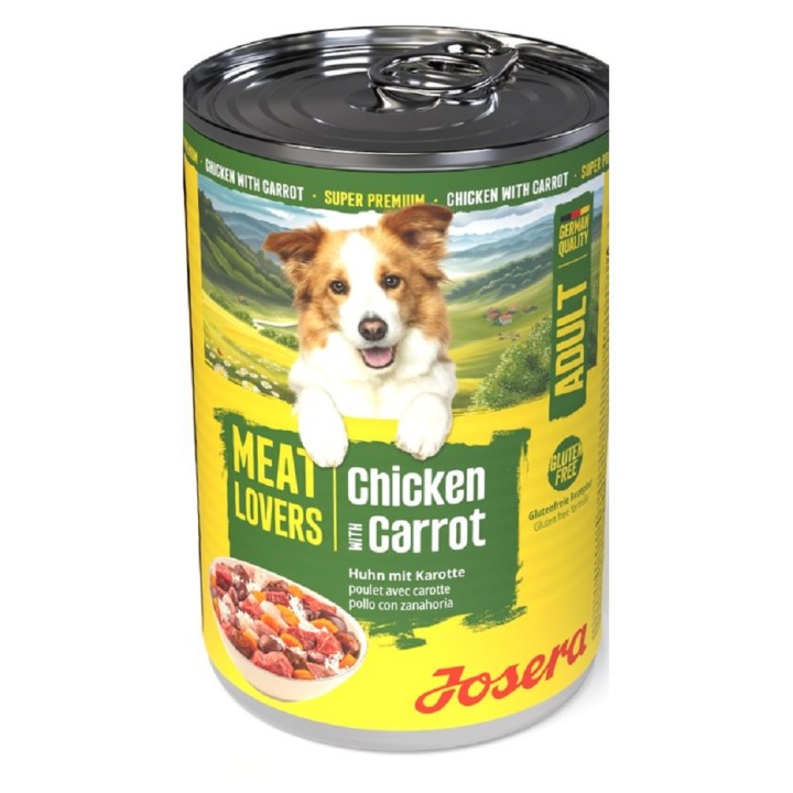 Josera 400g Adult Meat Lovers Chicken with Carrot dog
