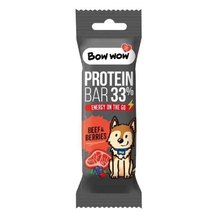 Bow Wow Protein Bar 33% Beef & Berries 32g dog
