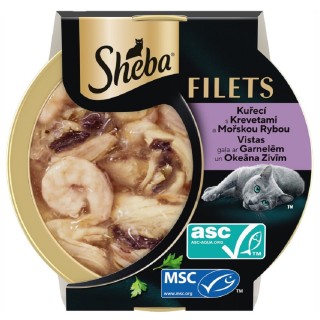 Sheba Filets s kuřecím, krevetami a mořskou rybou 60g cat