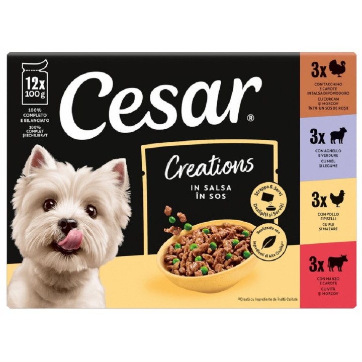 Cesar Creations v omáčce 12x100g kapsička dog