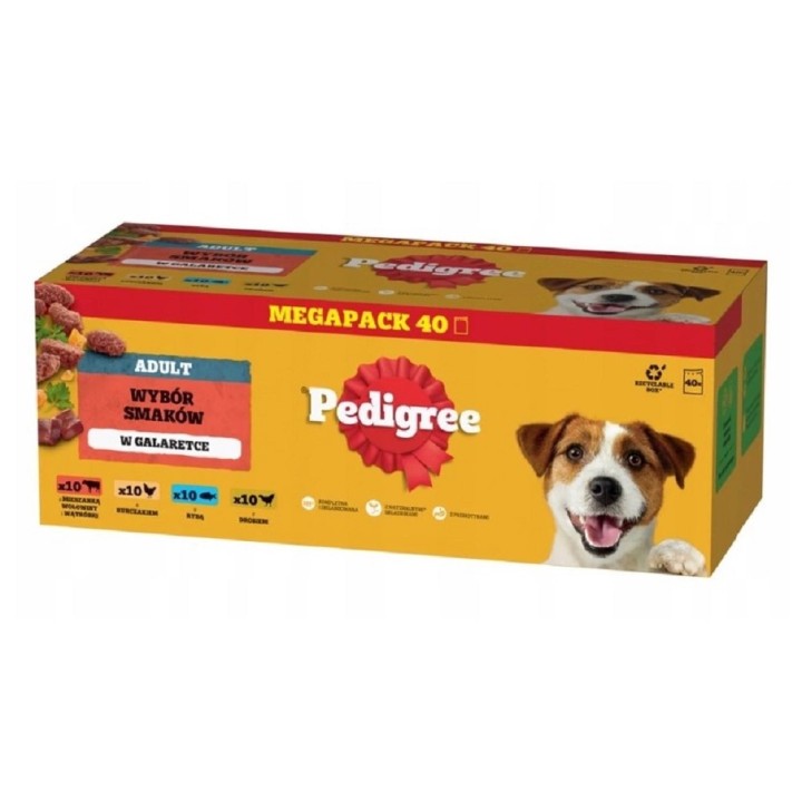 Pedigree 100gx40ks kapsička adult - krabice v želé dog