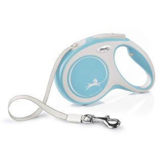 Flexi New Comfort S pásek 5 m do 15 kg světle modrá/pásek