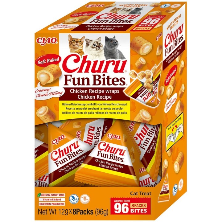 Churu Cat BOX Fun Bites Chicken wraps Chick&Pumpk8x12g