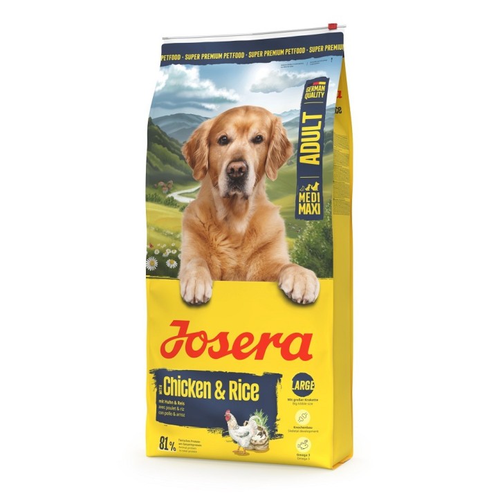 Poškozená Josera 12kg  M/M Adult with Chicken & Rice dog