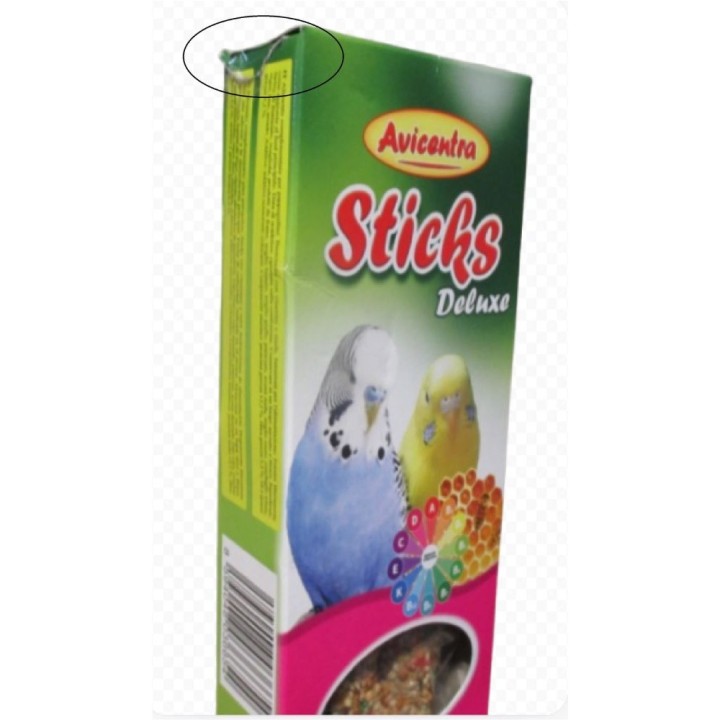 Poškozená Avicentra tyč andulka vitamín+med 2ks