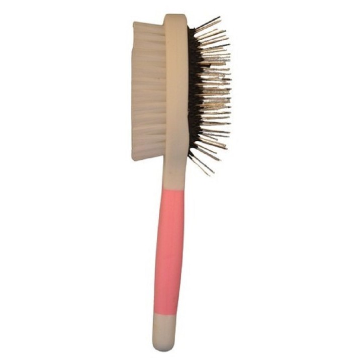 Kartáč plast ovál oboustranný /nylon+drátkyTatrapet 18x5cm