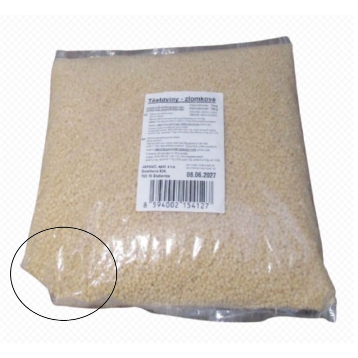 Poškozené Těstoviny zlomkové 5kg Japavo