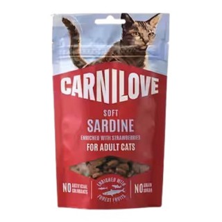 Carnilove Cat 50g Soft Snack Sardine enriched with Strawberry