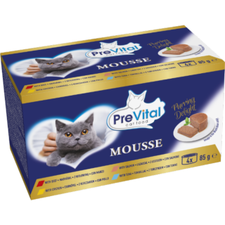 Expirace PreVital 4x85g konzerva ryba+maso cat