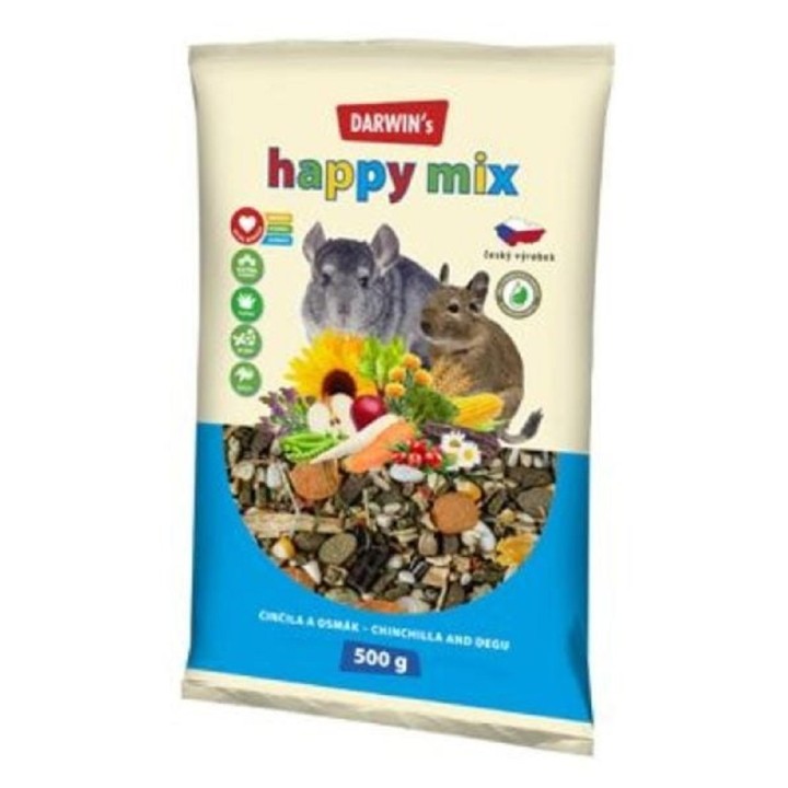 Expiraqce Darwin´s - new 500g činčila & osmák  happy mix