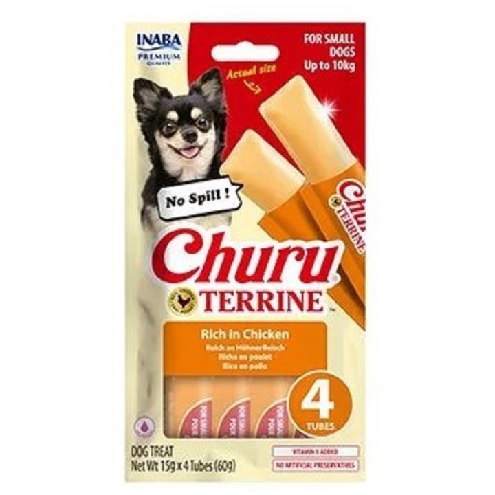 Churu Dog Terrine kuřecí plemena S 4x15g