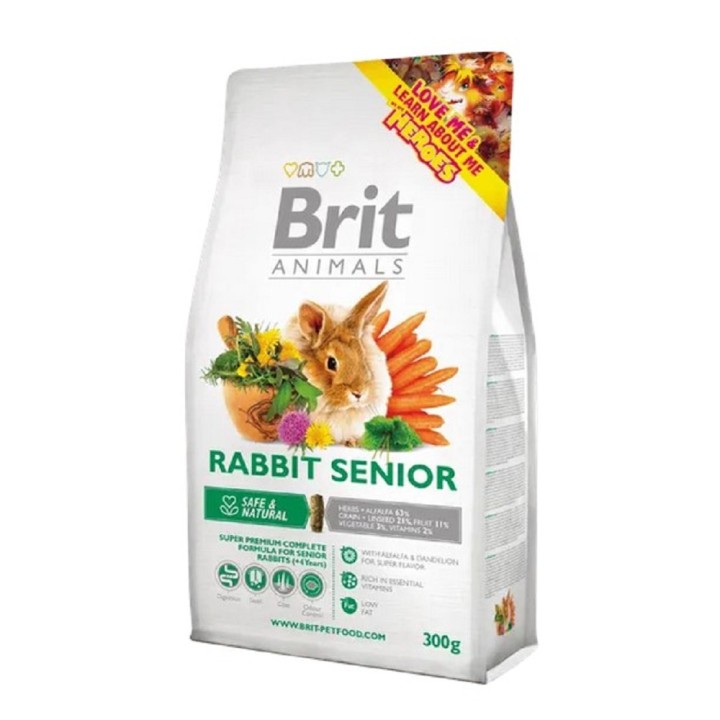 Brit animals 300g králík senior complete