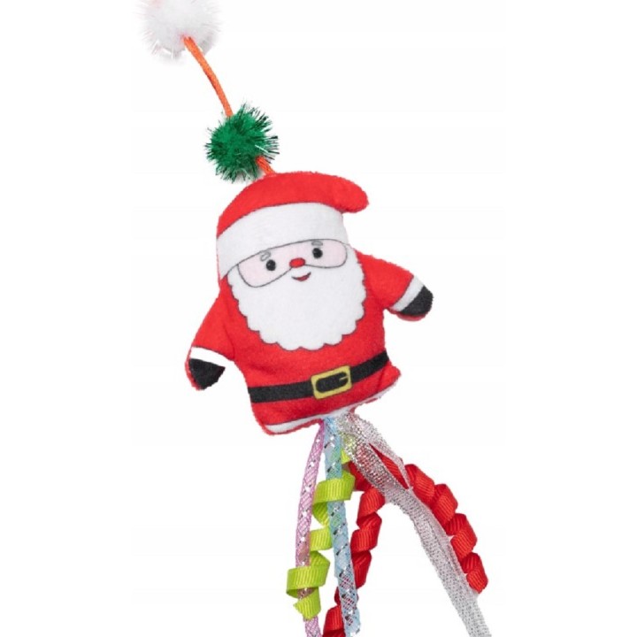 Hračka pro kočky - proutek Santa Claus 40cm
