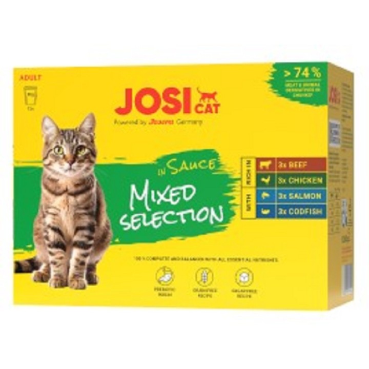 Poškozená Josicat kapsička 12x85g Multipack Sauce Mixed