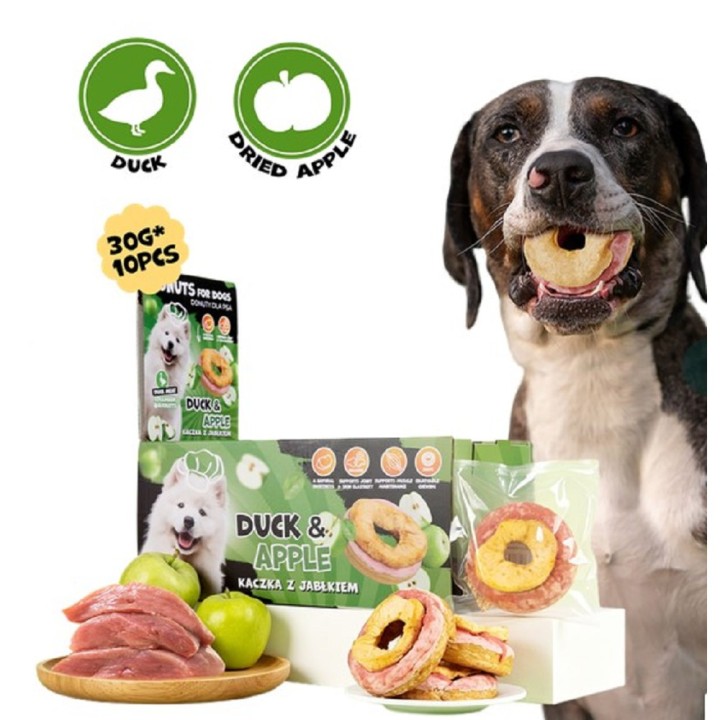 Donut collagen & fruit - duck & dried apple 7cm dog