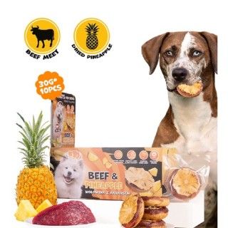 Donut collagen & fruit - beef & dried pineapple 7cm
