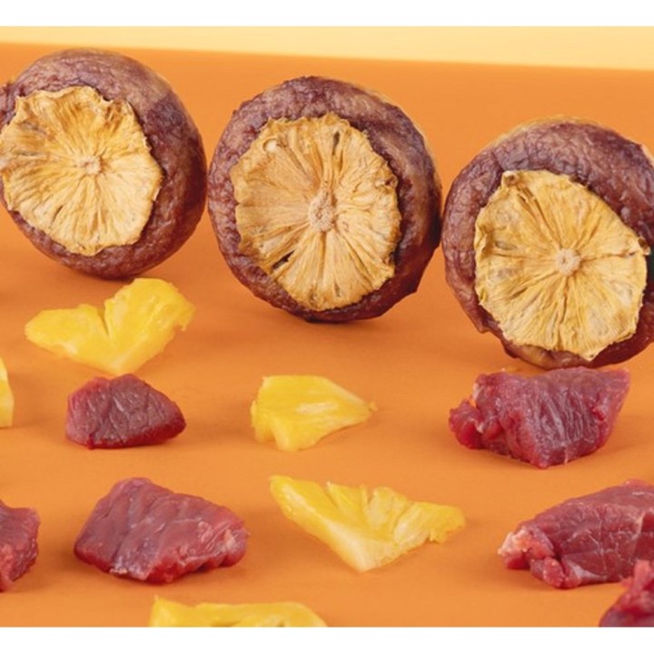 Donut collagen & fruit - beef & dried pineapple 7cm