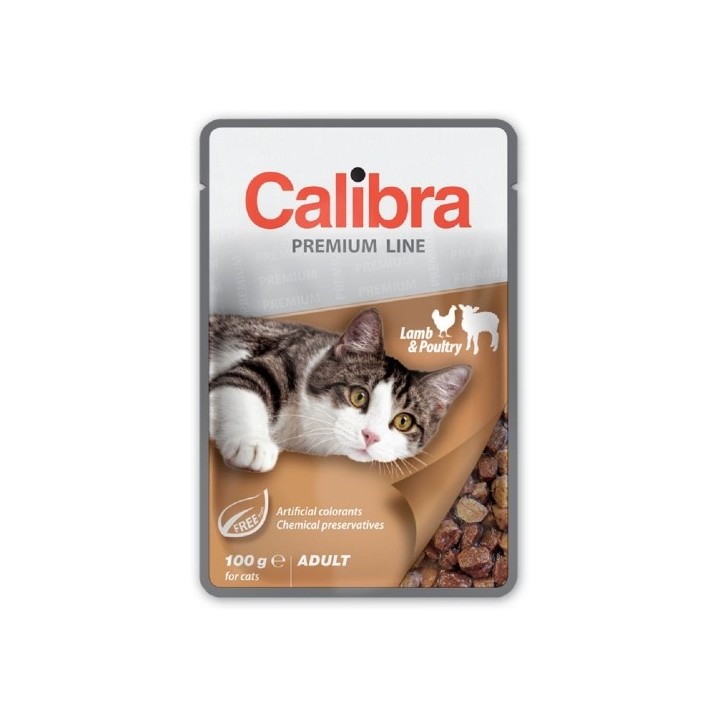 Calibra 100g kapsa premium adult lamb+poultry cat